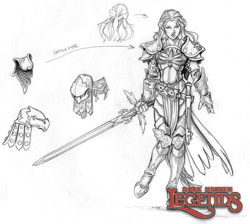 Reaper 02725: Alaine, Female Paladin, Dark Heaven Legends