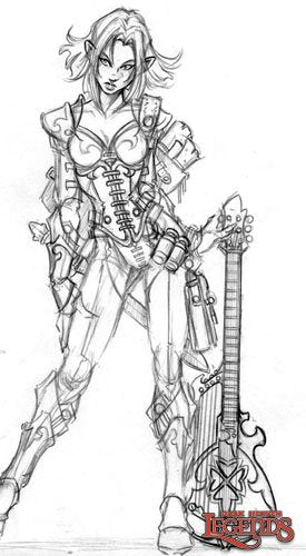 Reaper 03098: Astrid, Female Chronicler, Dark Heaven Legends