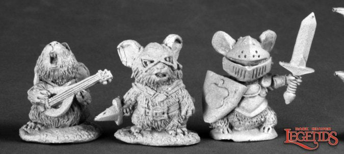 Reaper 03542: Mouslings: Bard, Thief, Knight, Dark Heaven Legends