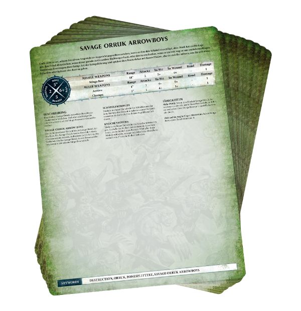 Warscroll Cards: Bonesplitterz, German