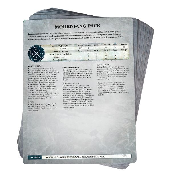 Warscroll Cards: Beastclaw Raiders, German