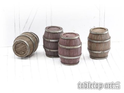 Wooden Barrels Set 3 - Big Barrels (4)