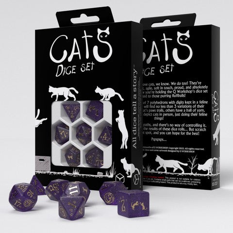 Q-Workshop Dice: CATS Dice Set: Purrito