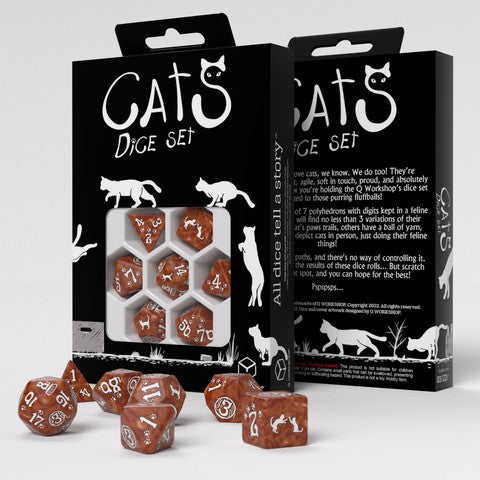 Q-Workshop Dice: Cats Dice Set - Muffin