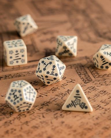 Q-Workshop Dice Set: Japanese - Last Words Stone
