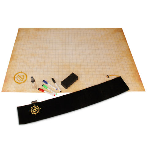 ENHANCE Tabletop RPG Grid Mat Campaign Kit Parchment