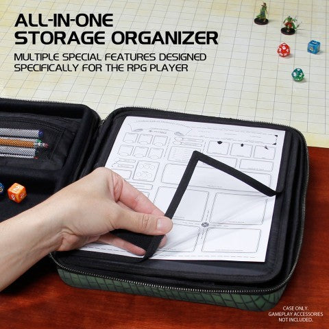 ENHANCE Tabletop RPG Organizer Case Collector's Edition Green Dragon Scales
