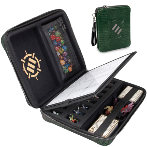 ENHANCE Tabletop RPG Organizer Case Collector's Edition Green Dragon Scales