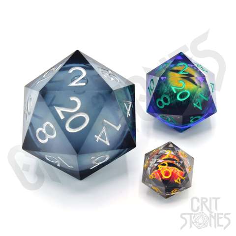 Ocean Orb Dice 50mm Liquid Core D20