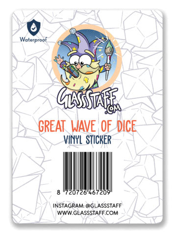 Great Wave of Dice Sticker