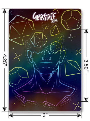 Holographic Head in the Game Sticker