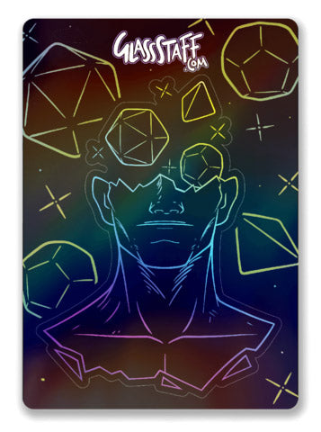 Holographic Head in the Game Sticker