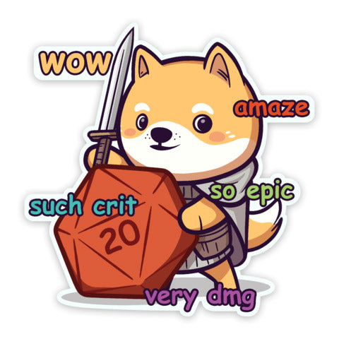 Much Crit Sticker