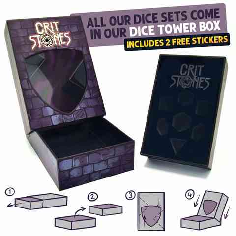 Rings of Power (Black) Sharp Edge Resin RPG Dice Set
