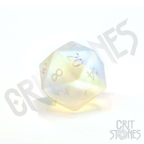 Prismatic Frost Glass RPG Dice Set