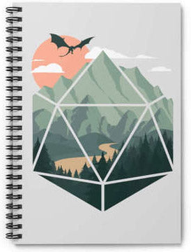 Scenic d20 Spiral Notebook