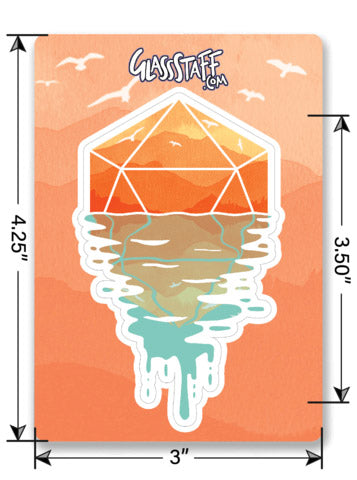 A D20 Sunset Sticker