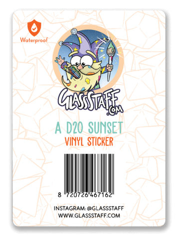 A D20 Sunset Sticker