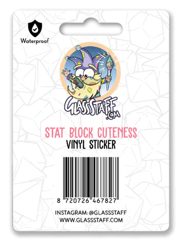 Stat Block Cute Sticker