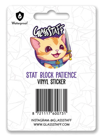 Stat Block Patience Sticker