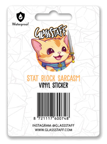 Stat Block Sarcasm Sticker