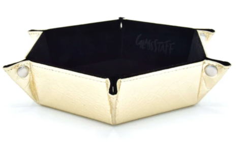 Hexagonal Foldable Rolling Tray - Dragon Skin Gold