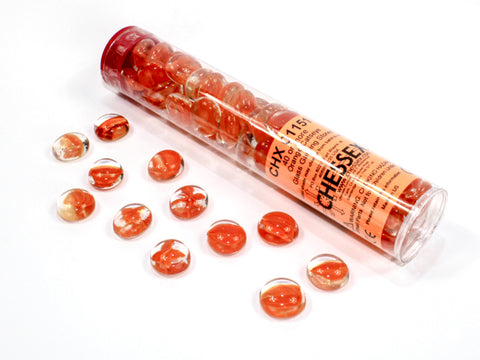 Chessex Orange Catseye Glass Stones