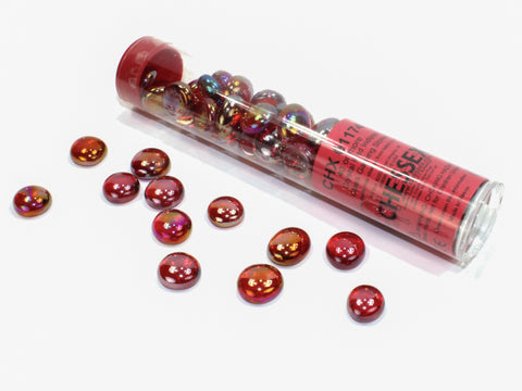 Chessex Crystal Red Iridized Glass Stones