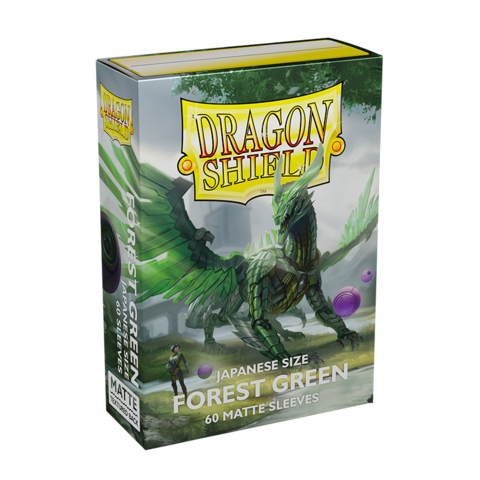 Dragon Shield Matte Sleeves – Forest Green (Japanese Size, 60 Hüllen)