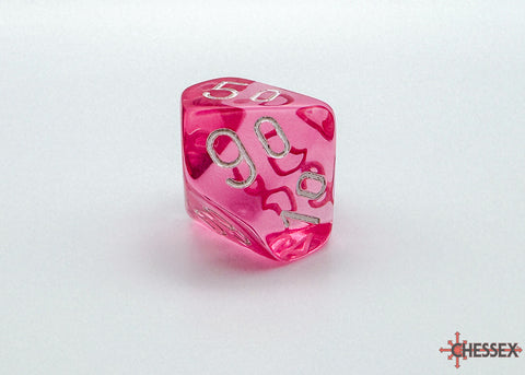 Translucent Polyhedral Pink/white 7-Die Set