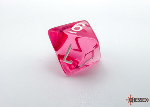 Translucent Polyhedral Pink/white 7-Die Set