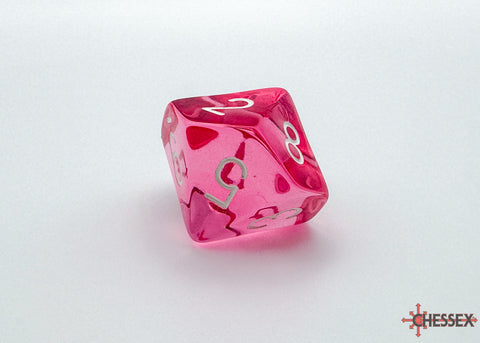Translucent Polyhedral Pink/white 7-Die Set