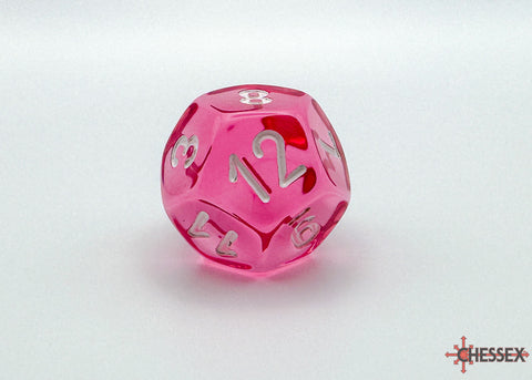 Translucent Polyhedral Pink/white 7-Die Set