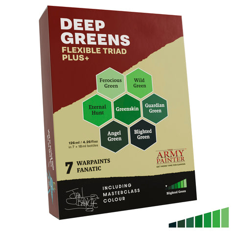The Army Painter Warpaints Fanatic Flexible Triad PLUS+ – Deep Greens (7 Farben)