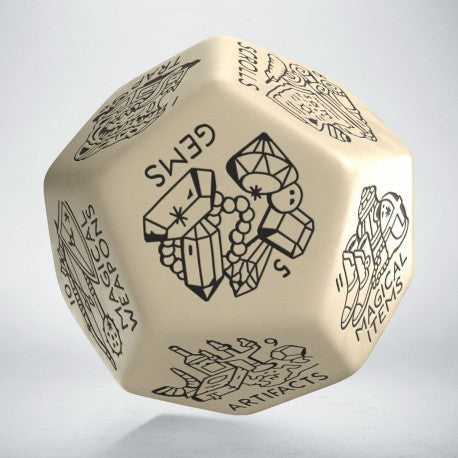Viridian Jumbo Dice Treasure Generator Die D12 Beige