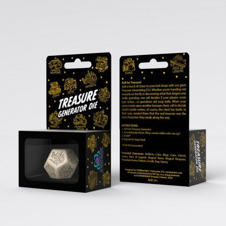 Viridian Jumbo Dice Treasure Generator Die D12 Beige