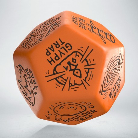 Viridian Jumbo Dice Trap Generator Die D12 Orange