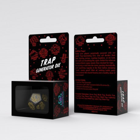 Viridian Jumbo Dice Trap Generator Die D12 Black