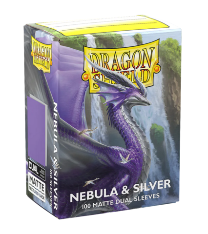 Dragon Shield Standard Sleeves - Dual Matte Nebula & Silver (100 Sleeves)