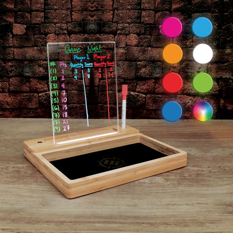 ENHANCE LED Writing Score Board & Dice Tray for Table Games - Dice Rolling Tray