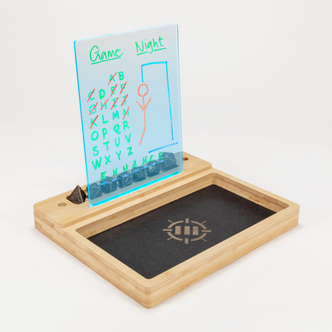ENHANCE LED Writing Score Board & Dice Tray for Table Games - Dice Rolling Tray