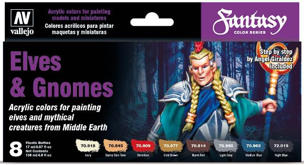 Vallejo Model Color Set: Elves & Gnomes (8 Farben)