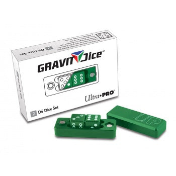 UP - Gravity Dice D6 - Emerald - 2 Dice Set