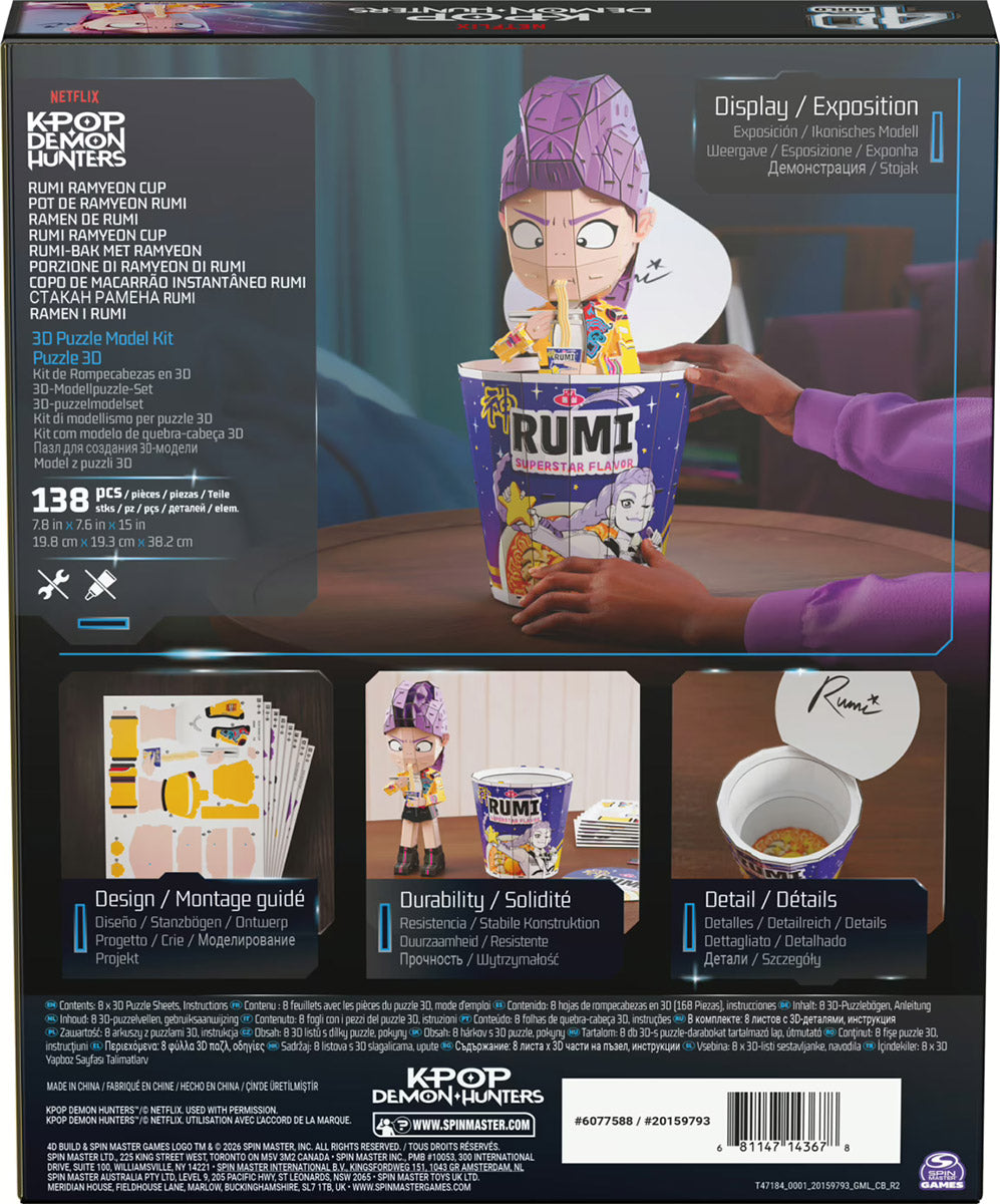 KPop Demon Hunters Rumi im Ramen-Becher 3D-Modellbausatz aus Karton, 38 cm