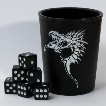 Blackfire Dice - Dice Cup - Black /w Dragon Emblem