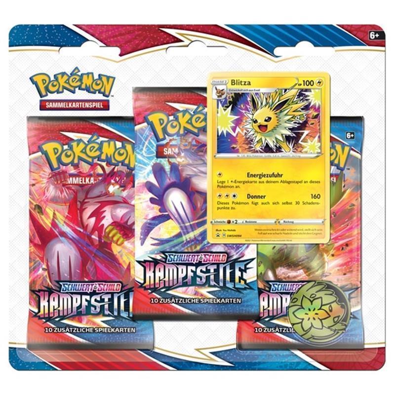 PKM - Schwert und Schild 5 Kampfstile, 3-Pack Blister (DE) Blitza