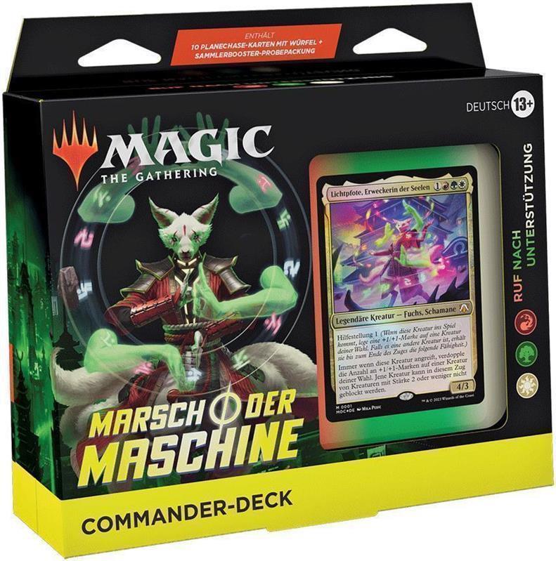 MTG - Marsch der Maschine Commander Deck (DE) Ruf nach Unterstützung (Weiß/Rot/Grün)