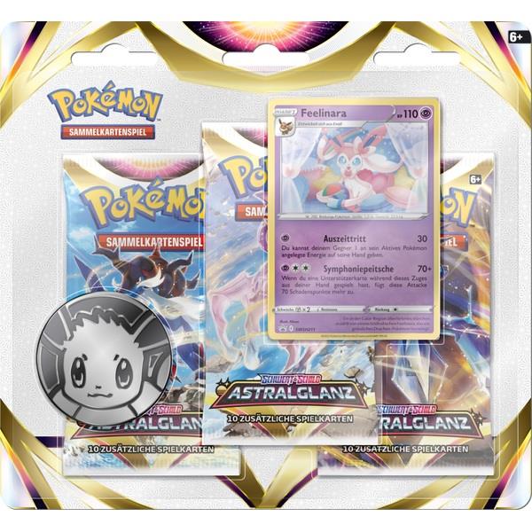 Pokémon Schwert und Schild 10 Astralglanz 3-Pack Blister Feelinara (DE)