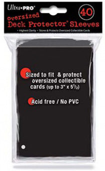 UP - Oversized Sleeves - Magic - Black (40 Sleeves)