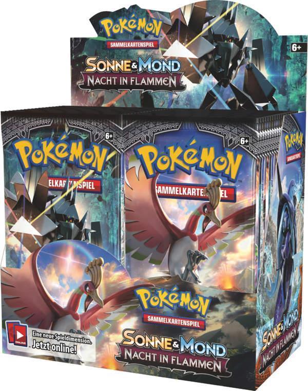 PKM - Sonne und Mond Serie 3, Nacht in Flammen Booster Display (36) (GER)